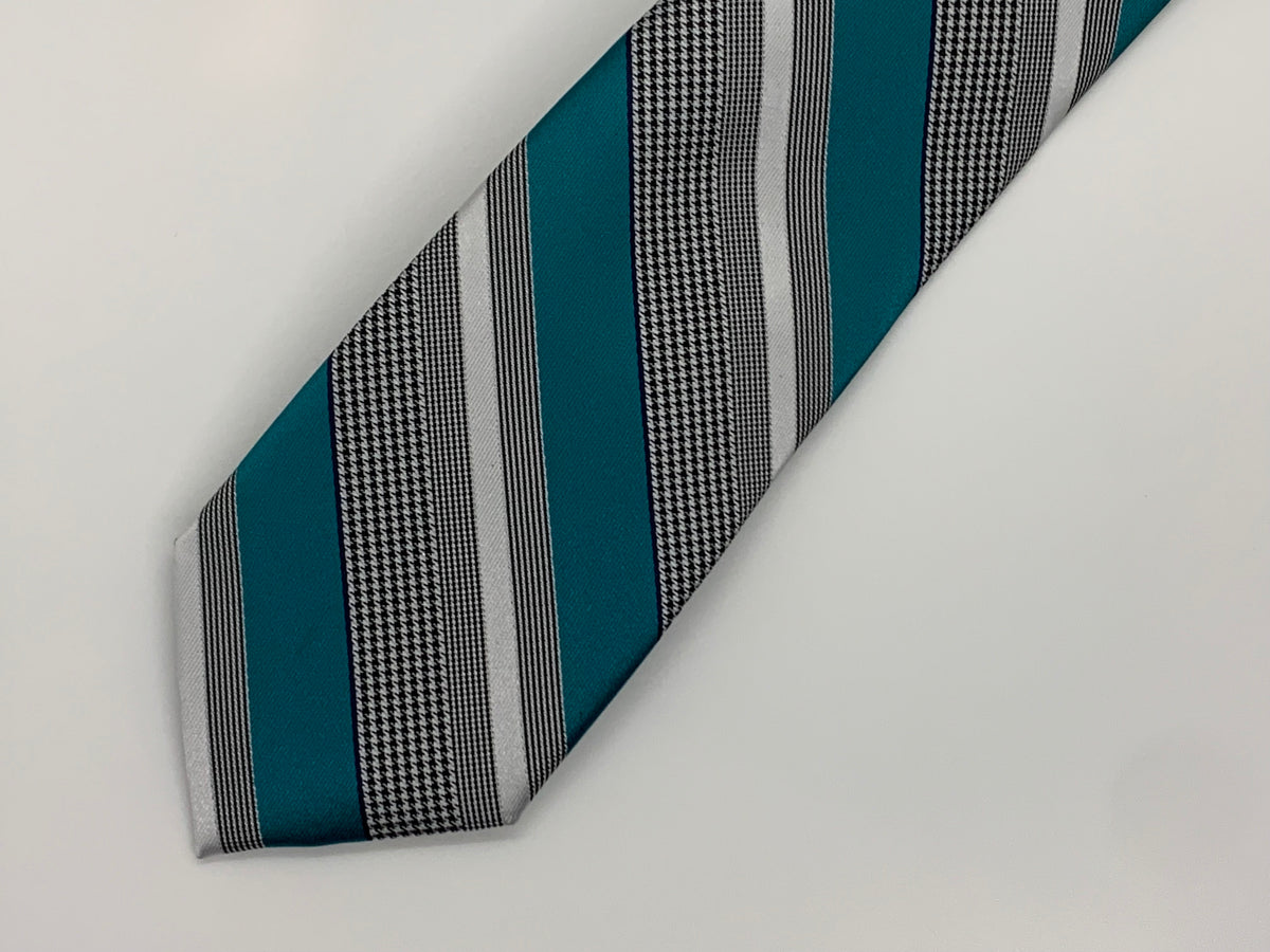 Grey and Teal Tie