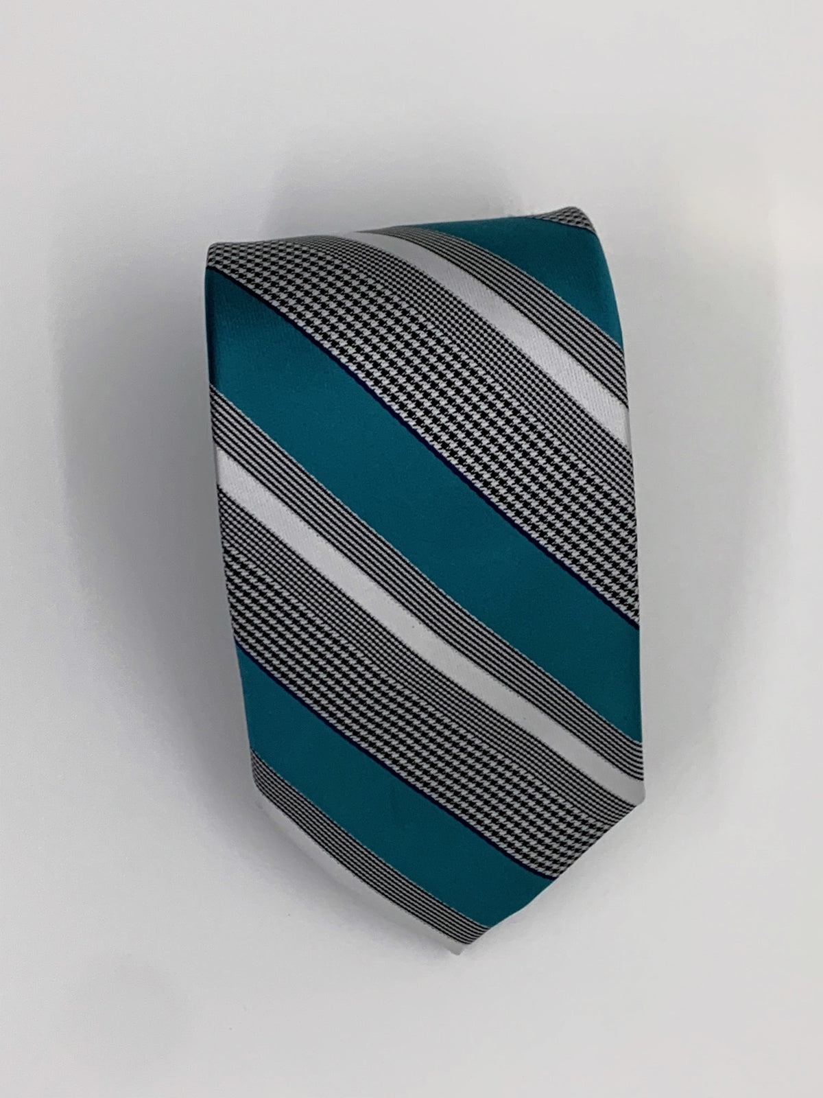 Grey and Teal Tie