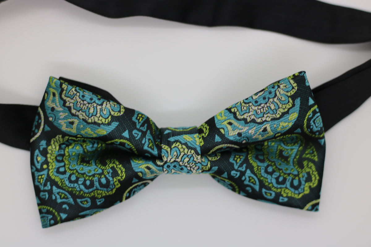 Green and Paisley Bowtie