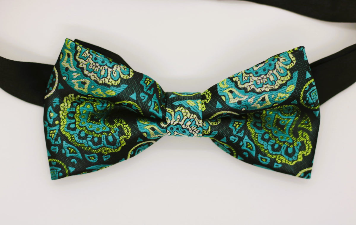 Green and Paisley Bowtie