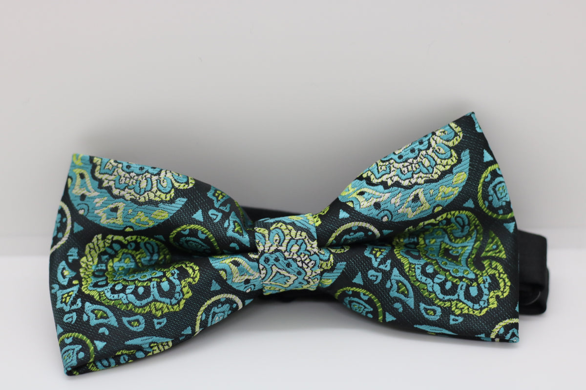 Green and Paisley Bowtie