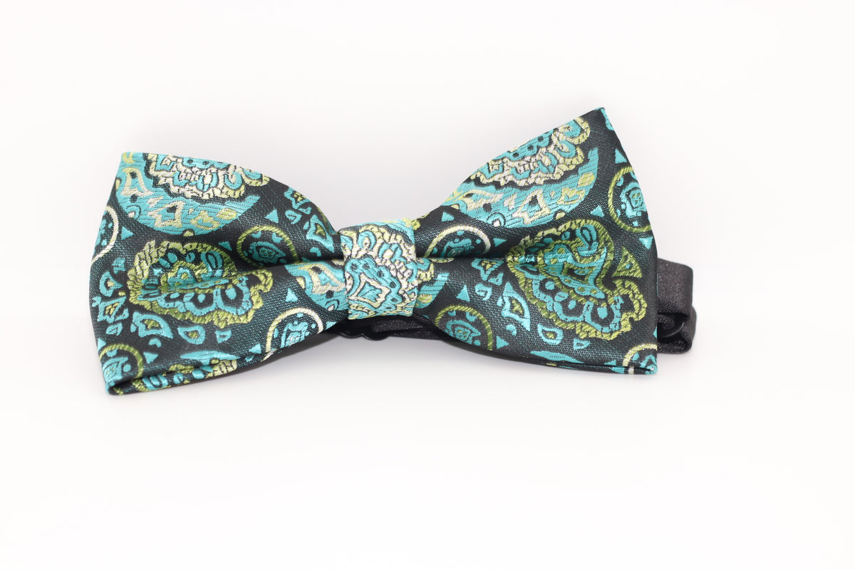 Green and Paisley Bowtie