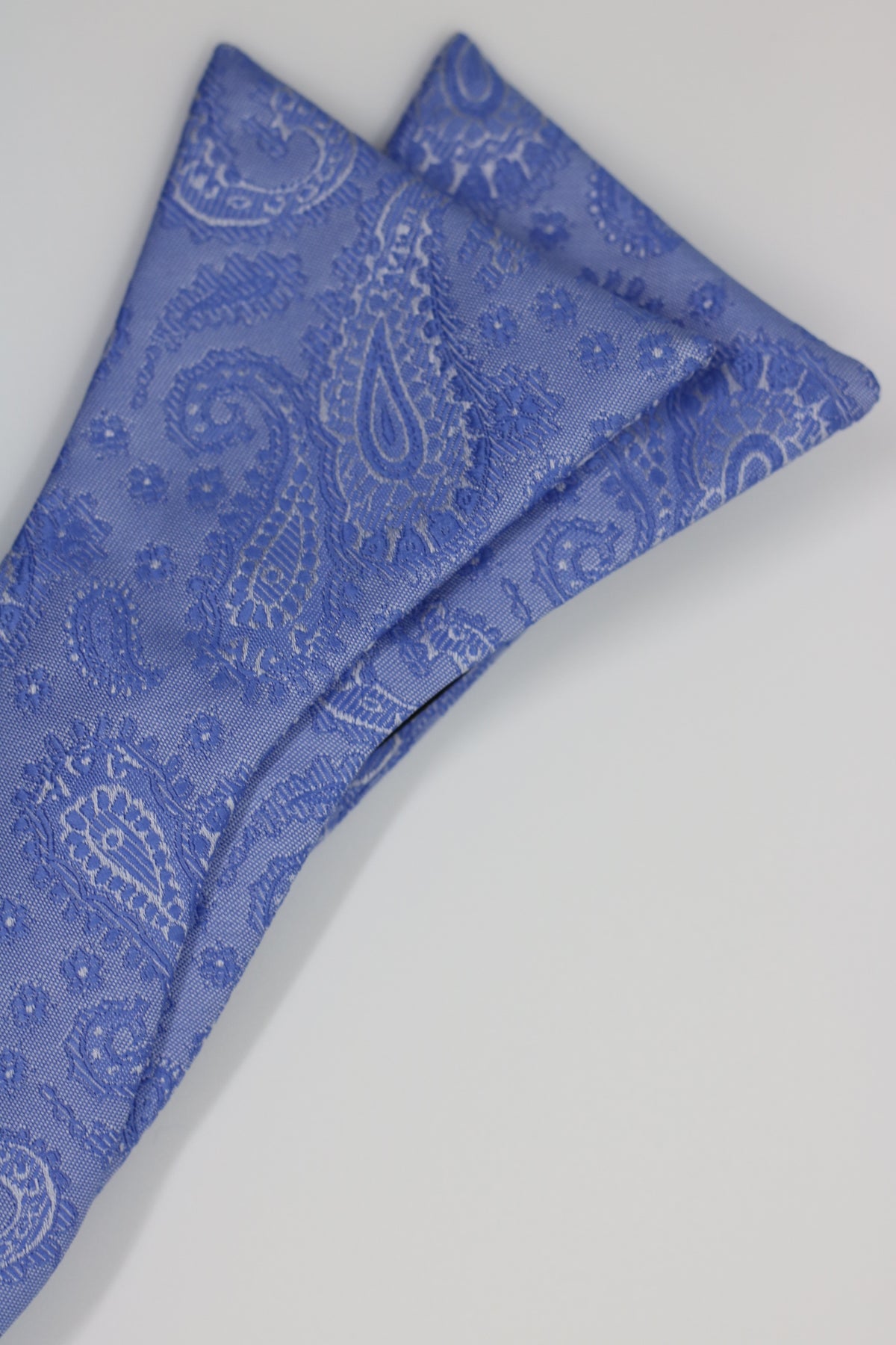 Blue, White, and Paisley Bow Tie