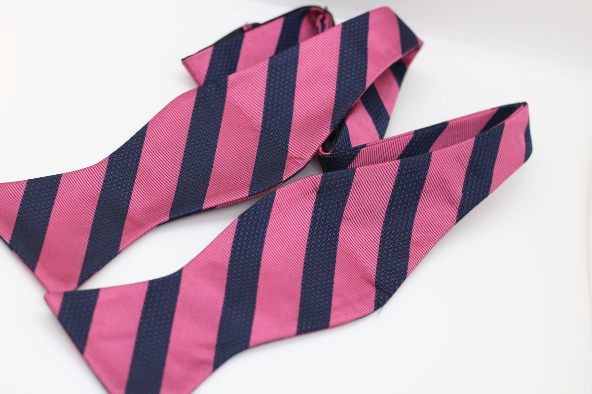 Blue and Pink Bow Tie